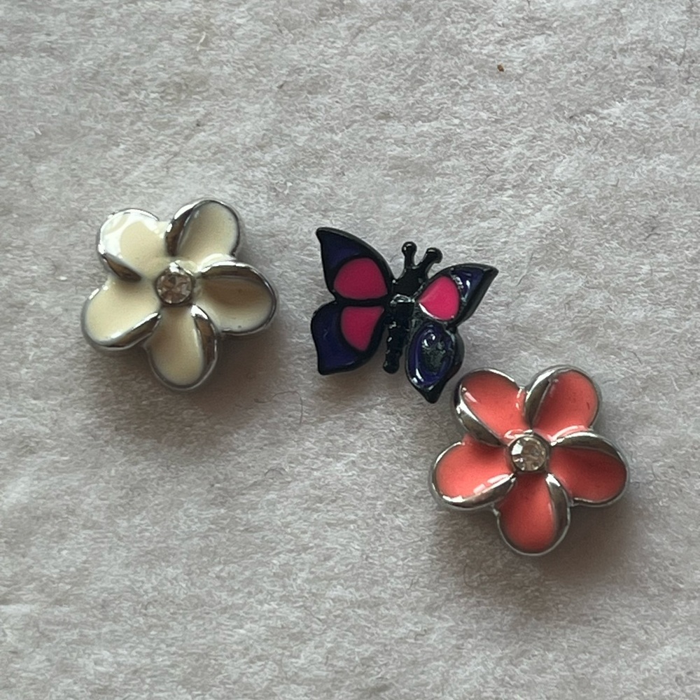 Origami Owl Floral and Butterfly Charms